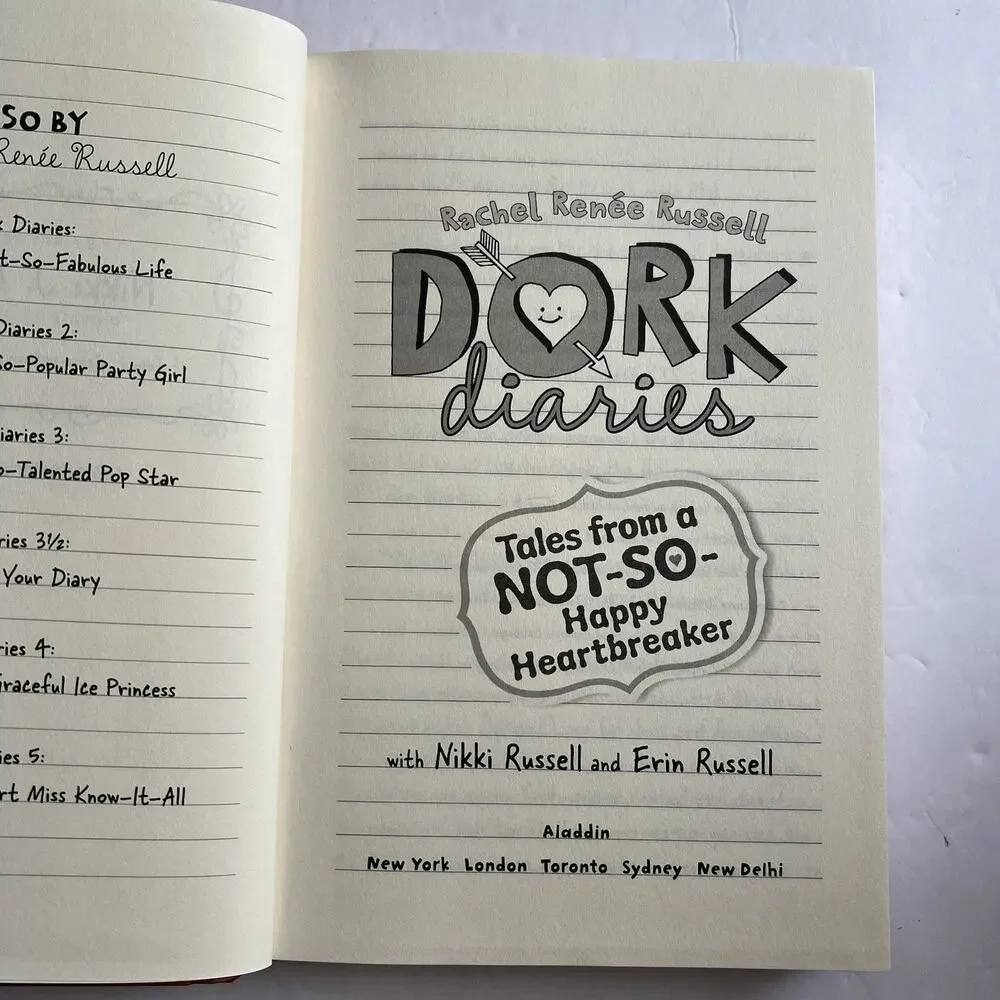 Dork Diaries 6 Tales from a Not So Happy Heartbreaker Hardcover Rachel Renee Rus